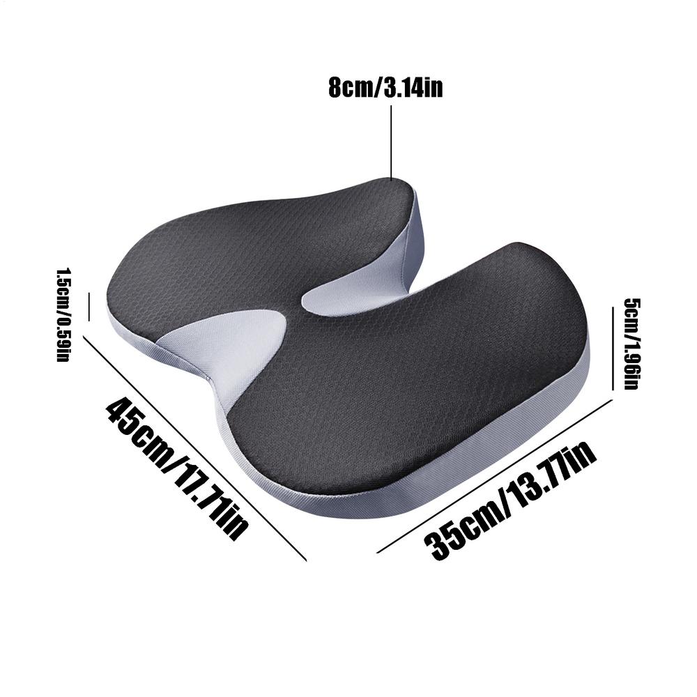 

Ergonomic Seat Cushions For Car Ergonomic Pressure Relief Cushion Pad Anti-Slip Bottom Elevated Back Long Sitting Pressure