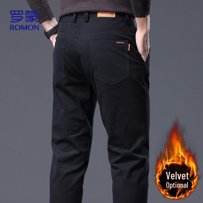 

ROMON Men s Casual Straight-Leg Business Pants 32