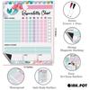 Inkdotpot Magnetic Dry Erase Weekly  Daily Chore Chart Schedule Board for Kids Chores Reward Chart,Good Behavior Chart