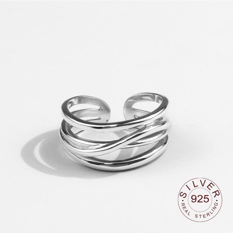 Xiaomi Real 925 Sterling Silver Rings for Women Open Vintage Wedding Trendy Jewelry Large Adjustable Antique Rings Anillos