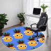 1pc Pineapple Pattern Carpet, Round Non Slip Durable Large Size Office Carpet, Suitable for Office