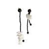 Women's Black Beaded Seashell Stud Earrings - Niche Cold Style Design, High-End Jewelry for Besties