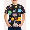 T-shirt casual da uomo e bambino, vestibilità larga