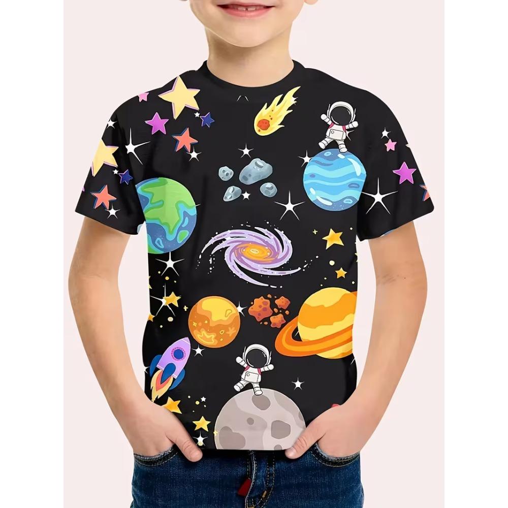 

Men s children s casual loose-fitting T-shirt 100 cm
