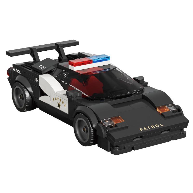 Lamborghini Police Car Building Set: Summer DIY Kit for Older Kids - Model 66118