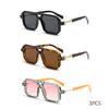 Retro Square Frame Sunglasses Men And Women With The Same European And American Double Beam Sunglasses Trend To Wear Decorative