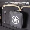 For Jeep Car Logo Cable Case Charging Gun Storage Bag Waterproof Cable Organizer JK JL JKU TJ YJ CJ Wrangler Rubicon Grand