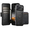Magnetic Flip Case with Card Slot & Wireless Charging Stand for iPhone 17 Pro Max