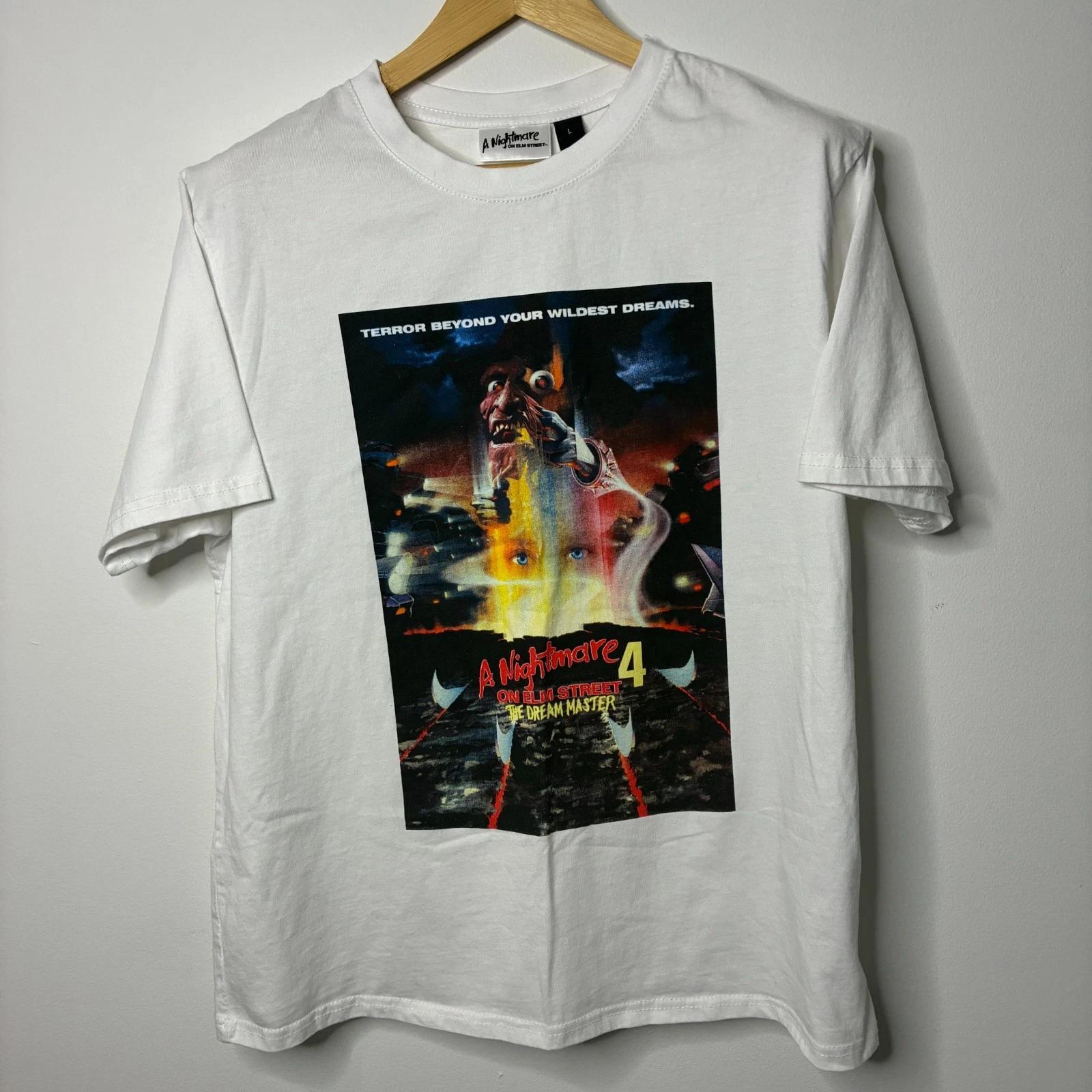 Рубашка  Кошмар на улице Вязов 4  Мужская L Белая Фредди Крюгер Хоррор M