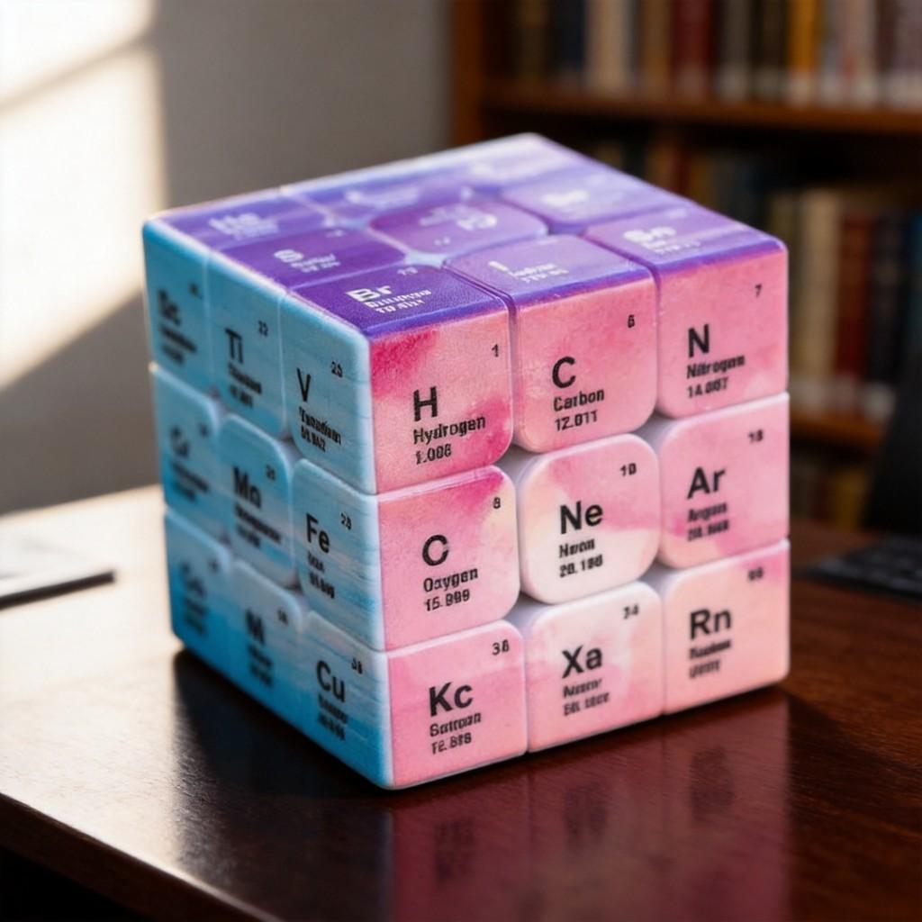 Educational Periodic Table Cube With Smooth Turn For Kids And Chemistry Enthusiasts