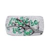 Finger Ring Zinc Alloy Plum Blossom Design Polished Finish Women Ring with Cubic Zirconia Inlaid Jewelry Gift