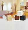 2022 Tabletop Temperature Time Display Electronic Wooden LED Digital Pixel Wireless Alarm Table Clock with Sound Control