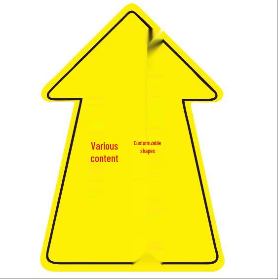 Slippery Floor Warning: Arrow Sticker for Caution and Trip Hazard