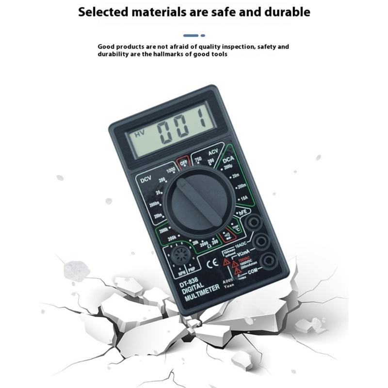 Digital Multimeter Auto Ranging with LCD Display Electrical Meter for Electric Current Resistance Diode Triode Testing