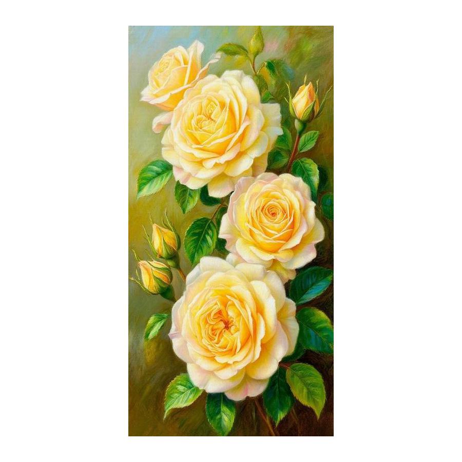 Diamond Mosaic Colorful Fresh Flowers Large Size Diy Diamond Painting Full Drill Peony Rose Floral Jewelry Cross Stitch Picture Wall Decor