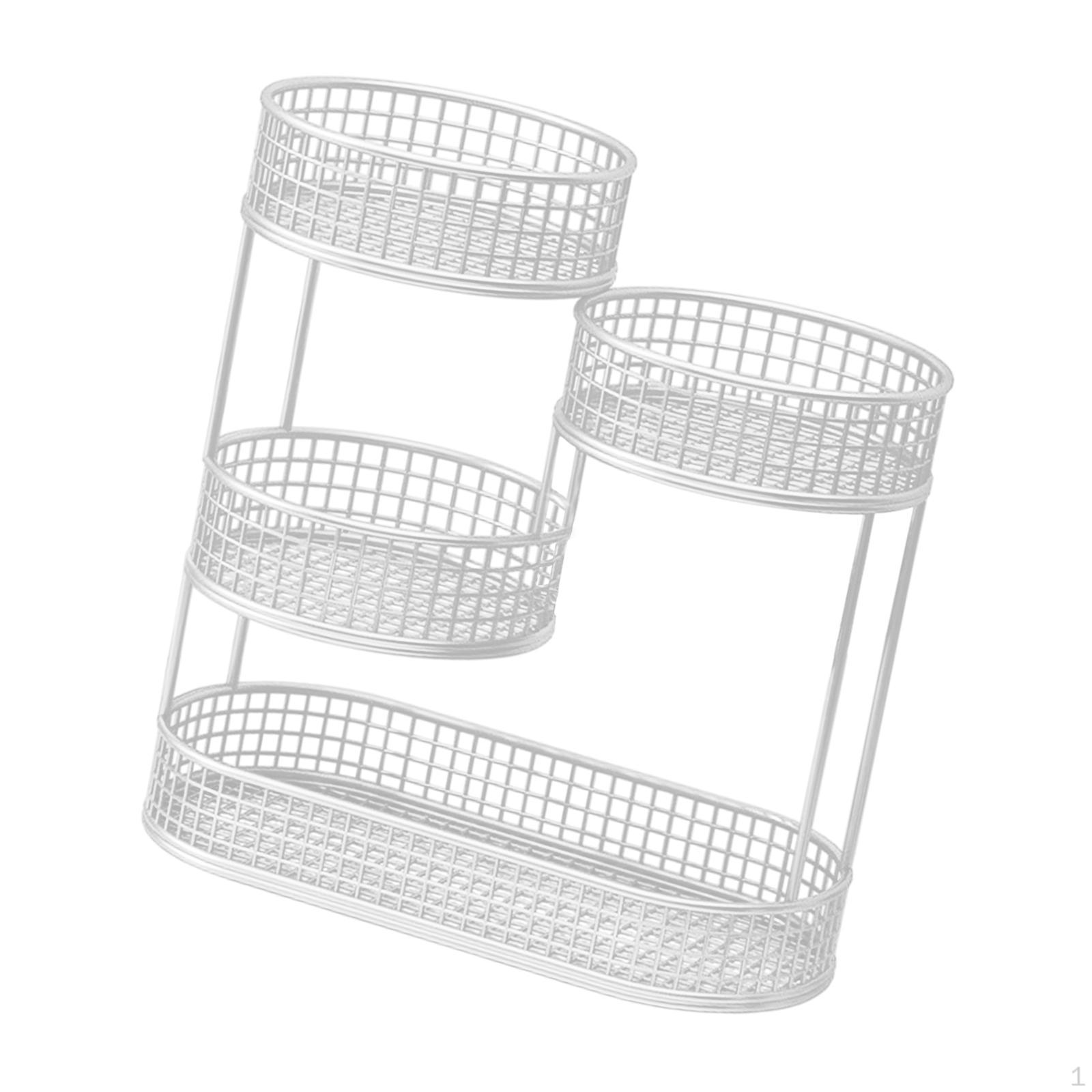 

Countertop Fruit Basket Fruits Stand Holder Serving Tray Counter Space Saving Vegetables білий