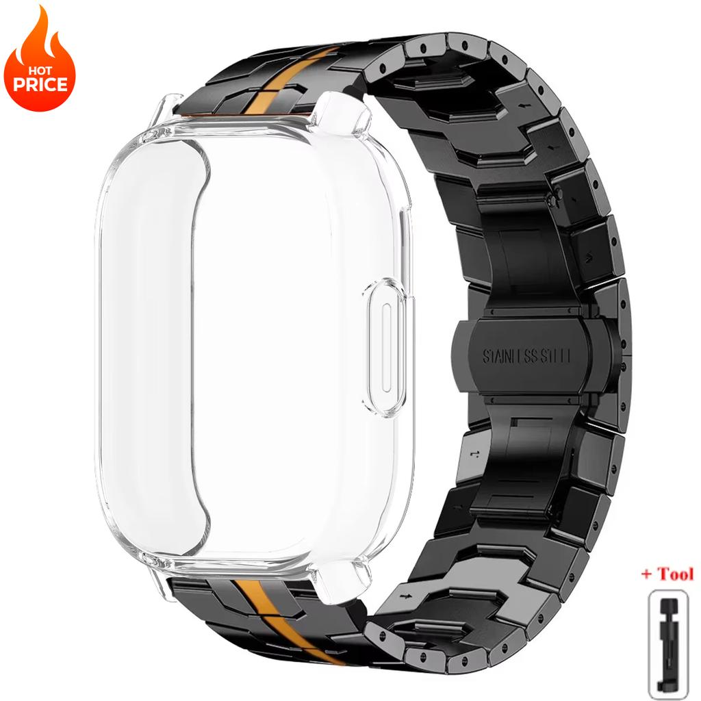 Carcasă+Curea Pentru Redmi Watch 5 Active Husa Moale din TPU Pentru Xiaomi Redmi Watch 5 Lite Brățară Metalică de Lux Brățară din Oțel Inoxidabil