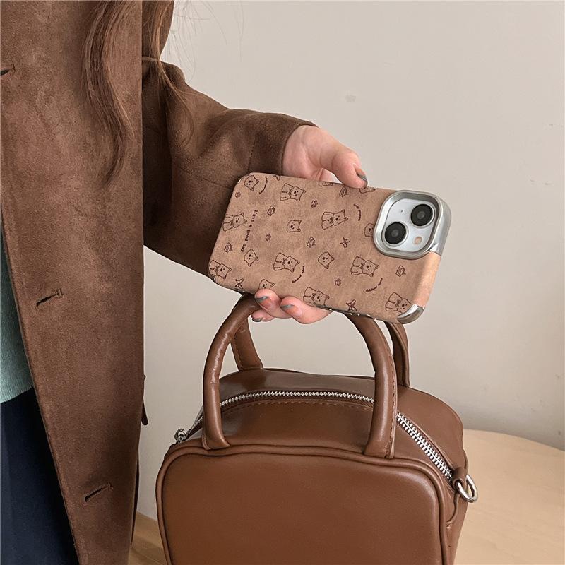 Autumn and Winter Brown Cute West Highland Dog for 12 for Apple 16 Mobile Phone Case for IPhone15ProMax/13/14