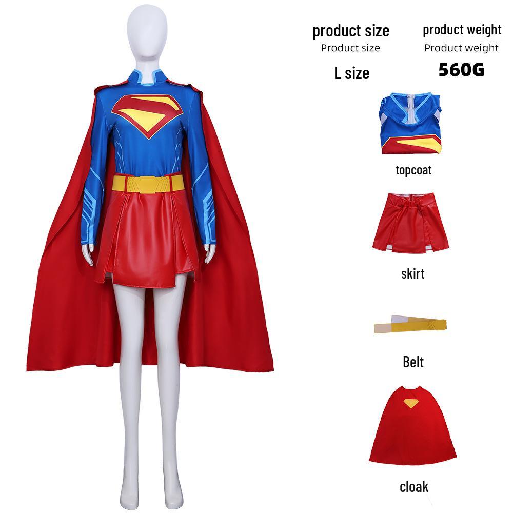 

Supergirl Daughter of Tomorrow Halloween Cosplay Costume - Short Skirt & Cape S