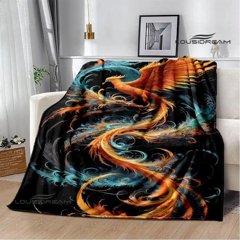 3D Phoenix printed blanket Flannel Warm blankets Soft and comfortable blanket bed linings cubre cama Birthday Gift