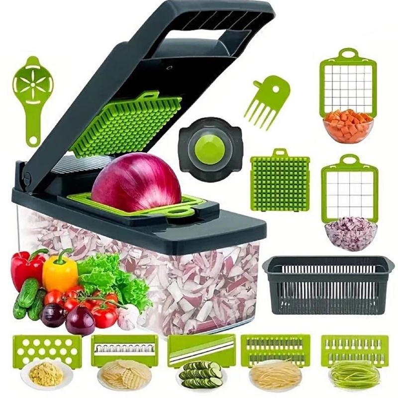 14 in 1 vegetable chopper Hot Selling Stainless Steel Manual Kitchen Tool Multifunctional Vegetable Cutter Potato Radish Slicer
