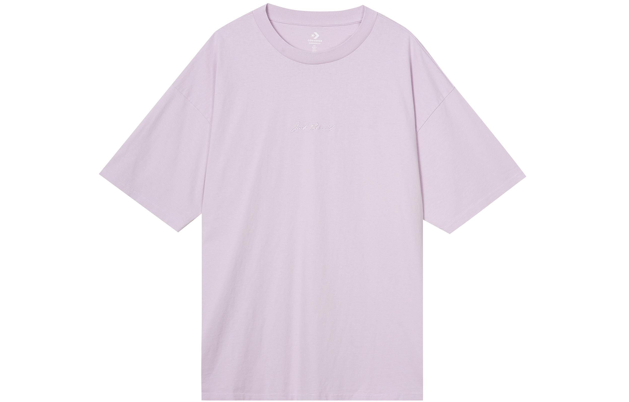 Converse T Shirts Unisex Purple Crew Neck Moderate Straight Fit 10021630-A09 XS