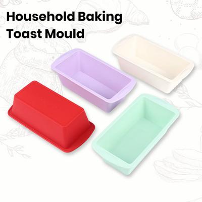 1/4 pezzi stampo per toast antiaderente stampo per plumcake in silicone resistente al calore stampo per pane stampo rettangolare per la cottura per la cucina di casa