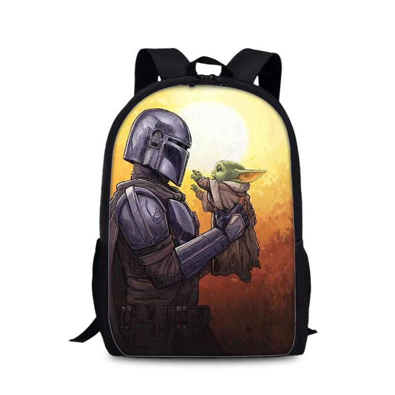 Mandalorian Grogu Batoh pro děti s dvojitým popruhem z odolného nylonového materiálu