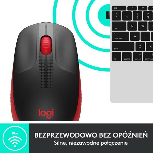 Logitech M190 Wireless Mouse Red 910-005908