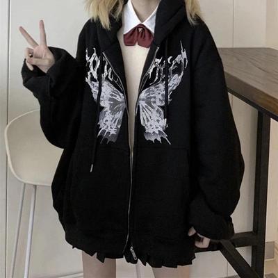 "Women's 2022 Euro-American Zipper Sweatshirts with Custom Printing, Available In Multiple Sizes"