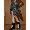 Coolhut2025 Autum Women's Fashionable American Retro Loose and Versatile Plaid Skirt