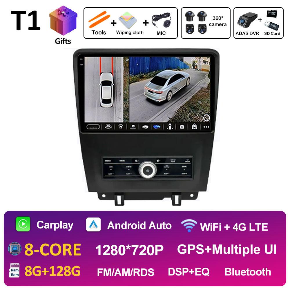 For Ford Mustang 2009 2010 2011 - 2014 DSP Stereo GPS Navigation Car Video Radio Multimedia Player Android Auto Cooling Fan WIFI