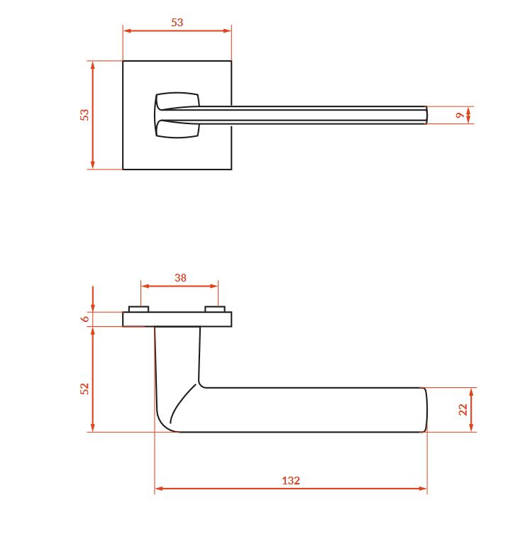 Internal Handle Interior Door Handle Black Zambia
