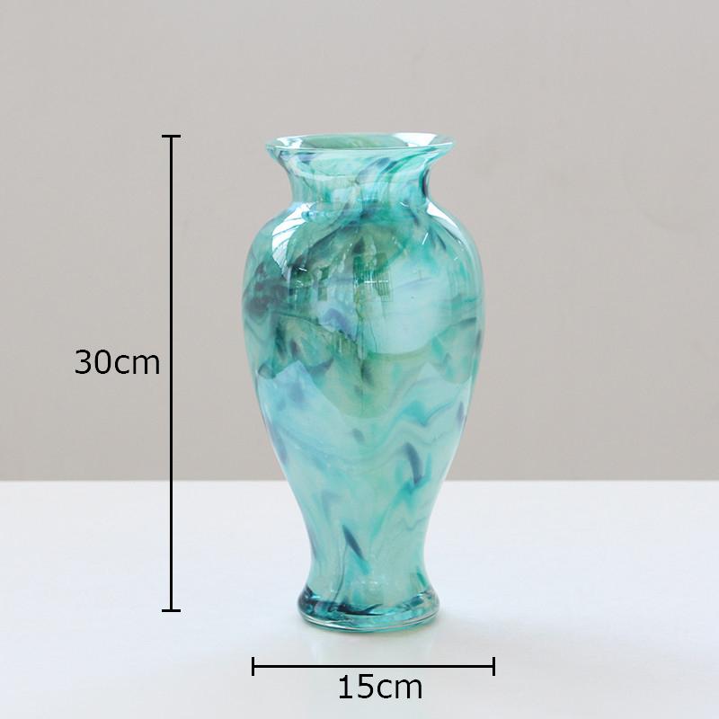 

Gradient Colorful Glass Vase Hydroponics Flower Pots Table Decoration Flowers Arrangement Floral Vases Room Aesthetic Decor