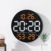 Minimalist Multifunctional Wall Clock with Silent Operation, Temperature & Humidity Display 5501