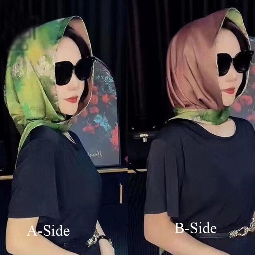 

Повязка на голову, мусульманская шапка Баотоу, двусторонний платок с принтом, женский платок, кепка для женщин