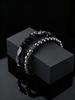 2ps Fashion Bracelet Set for Men Natural Agate Hematite Beaded Chain Bangle Luxury High Quality Jewelry Gift