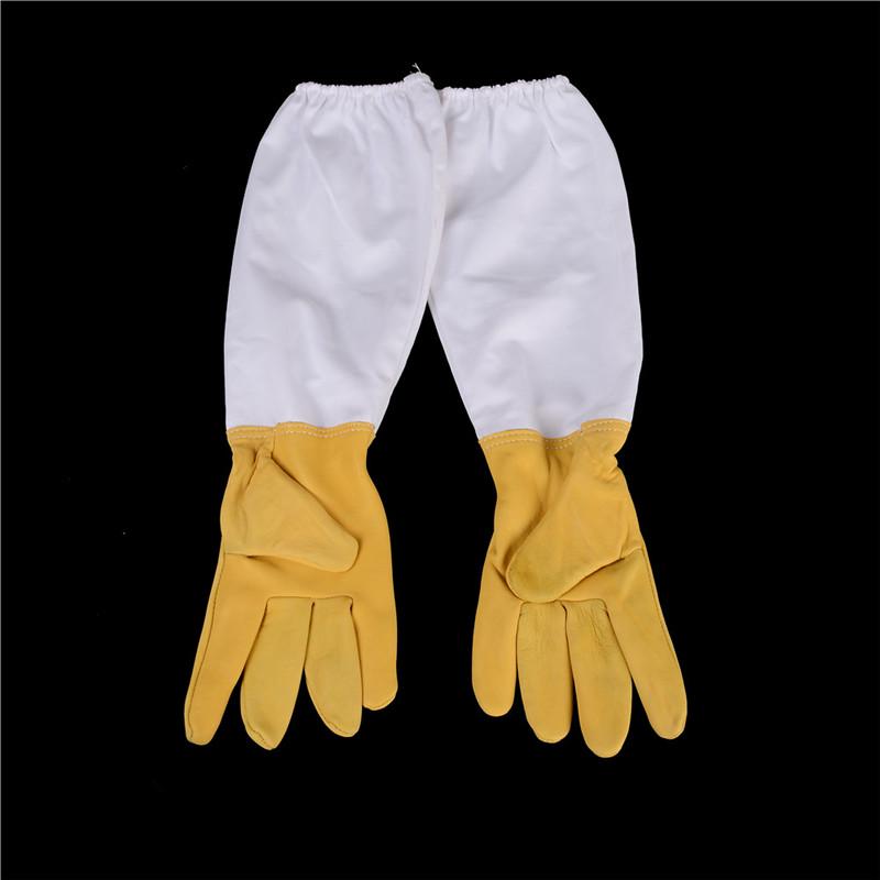Protector Beekeeping Gloves Goatskin Bee Keeping Suits Vented Long Sleeves Guard