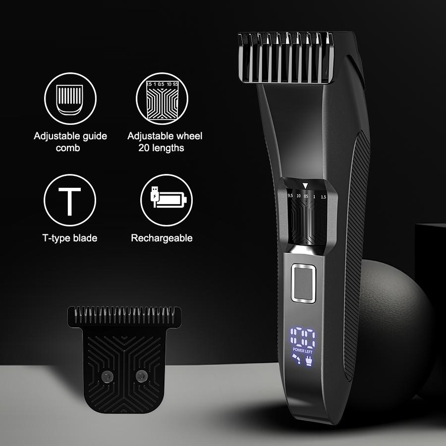 The Beard Men's Beard Trimmer - 20 Length Adjustable Cordless Clipper for Facial & Body Manscaping
