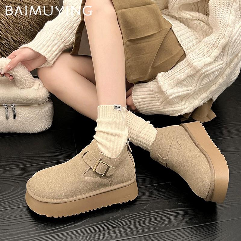Suede Platform Women Shoes Flats Fashion Boots Woman 2025 Trend Winter Designer Walking Cozy Sport Casual Zapatos Mujer Sneakers