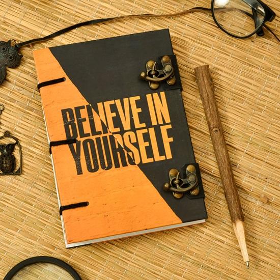 Motivational Quotes Diary 125GSM Paper Recycled Cotton Free Handmade Paper Diary with Lock