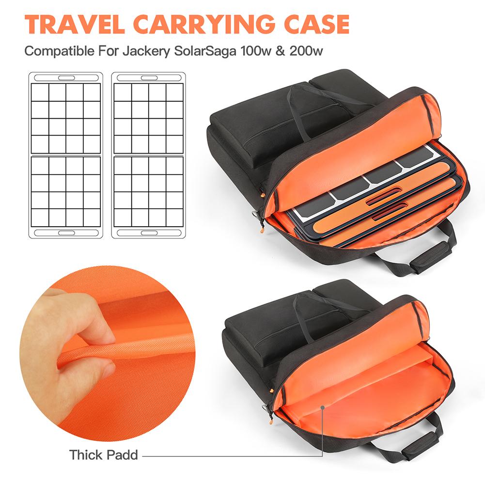 Solar Panel Storage Carrying Case Padded Travel Solar Board Organizer Portable Protective Shoulder Handbag for Jackery ECOFLOW