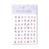 Nail Stickers Thin Self-adhesive Flames No. 1071 Pink