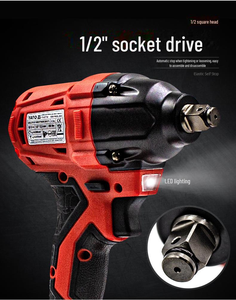 YATO High-Torque Brushless Electric Impact Wrench for Auto Repair