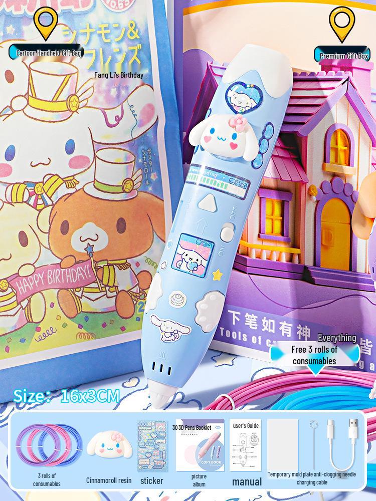 Low Temperature 3D Printing Pen for Kids - Intelligent DIY Drawing and Graffiti Toy