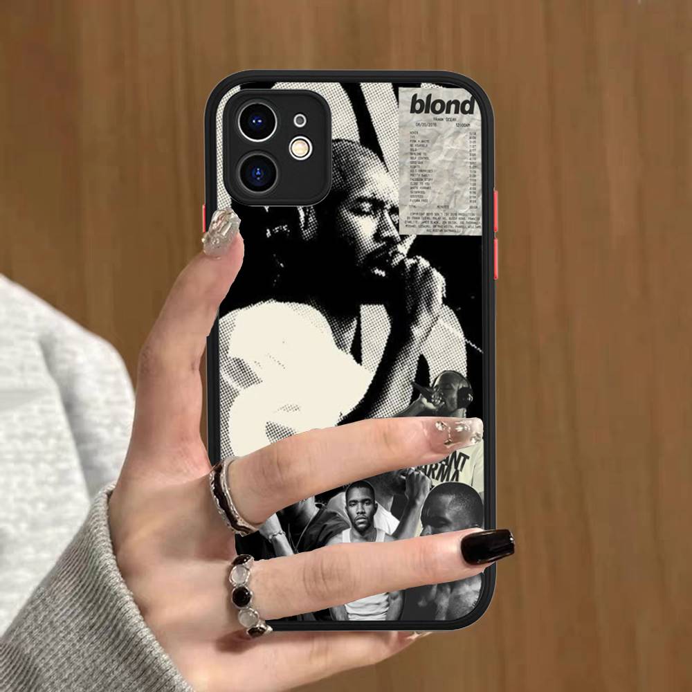 Singer F-Frank O-Ocean Silicone Matte Phone Case For Iphone 13 14 15 16 Pro Max 11 12 X Xs Max Soft Cover