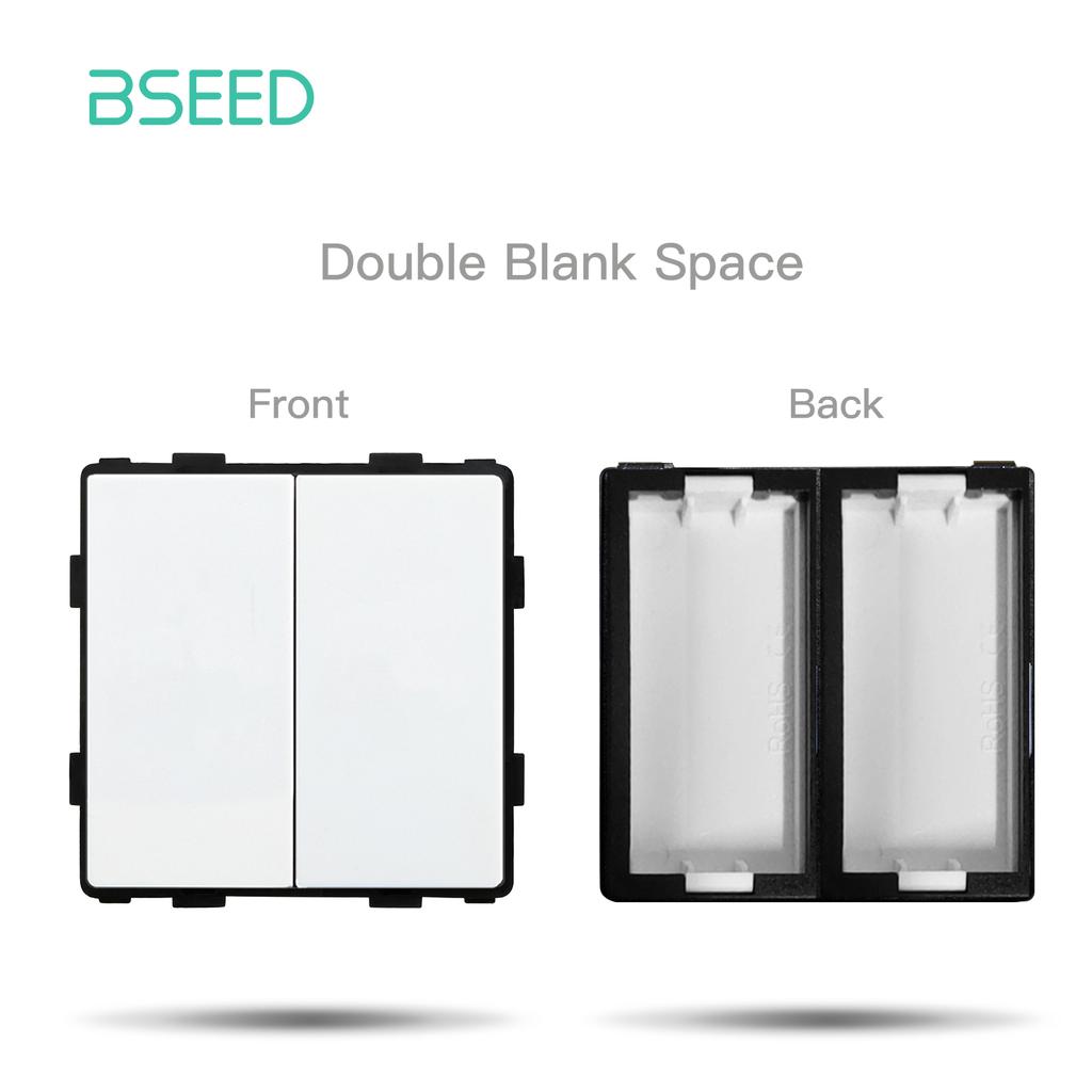 BSEED Matte Plastic Frames EU/French Wall Socket Plug Type-c USB Power Sockets Mechanical Button Switches Function Parts Only