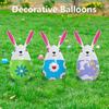 6 Pcs Easter Bunny Egg Inflatable Balloons, Colorful Cartoon Bunny Balloons For Easter Party Decorations, Kids Easter Gifts & Easter Supplies