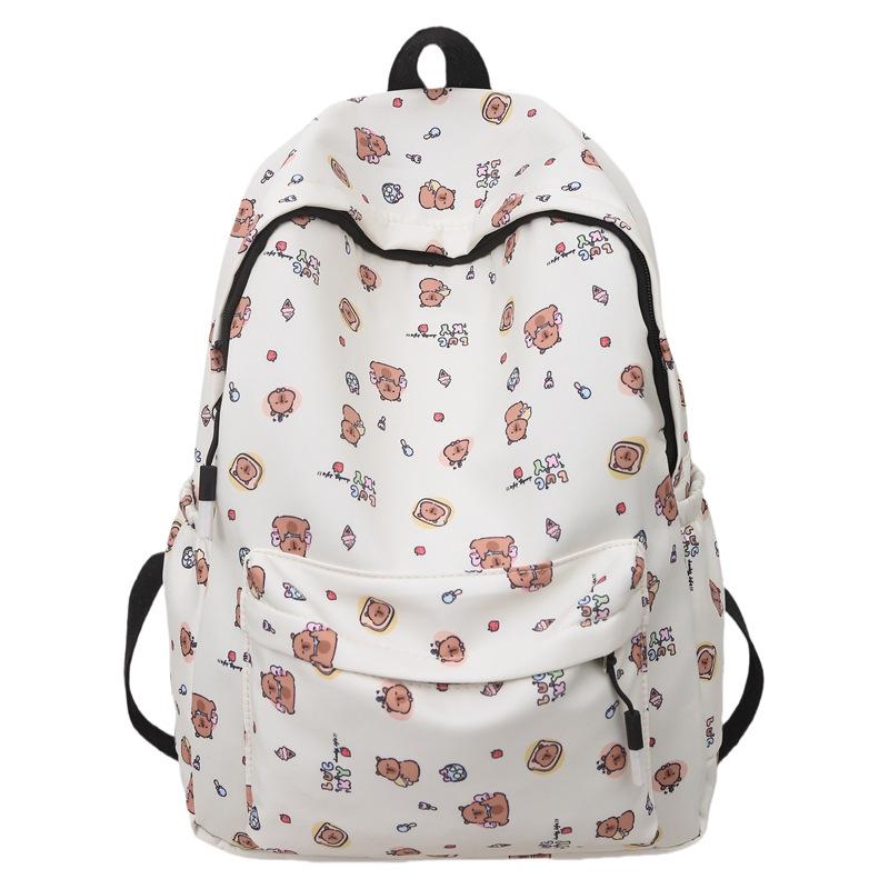 Plecak w kwiaty w stylu japońskim dla dziewcząt - Lekki, Pojemny, Idealny do użytku szkolnego