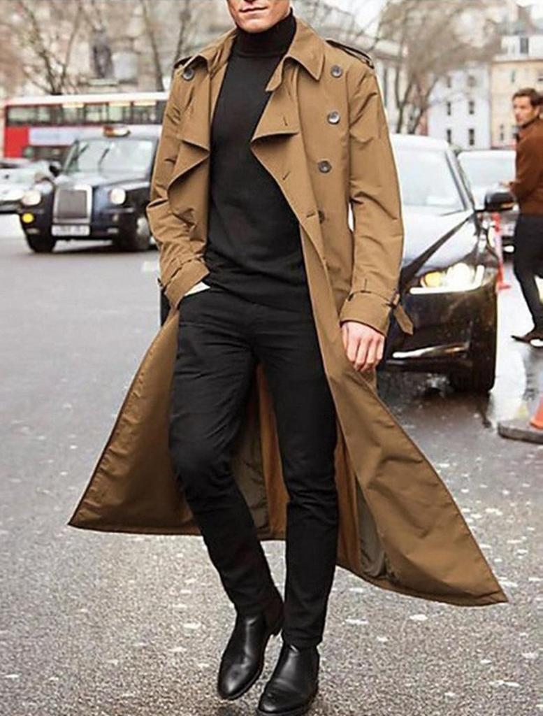 Men's Extra-Long Trench Coat - Fashionable Casual Jacket (In Stock)
